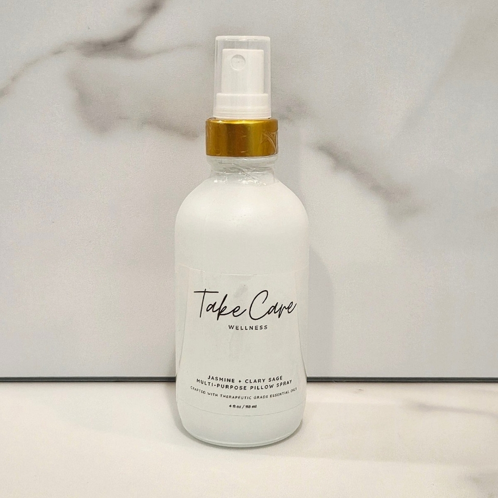 Take Care Wellness Jasmine + Clary Sage Multi-Purpose Pillow Room Spray 4oz NEW